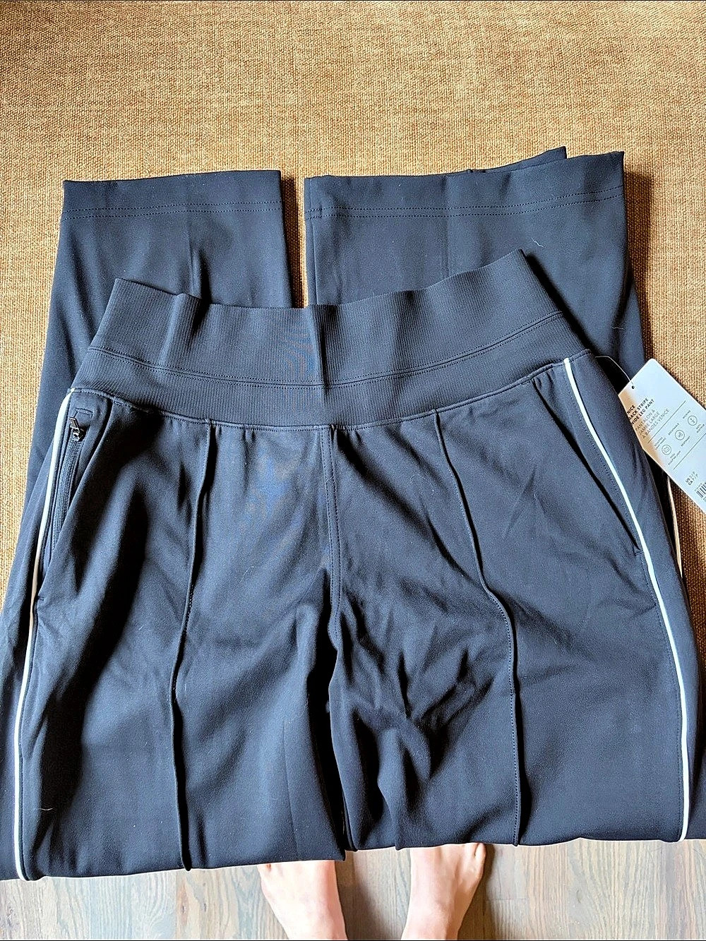 Athleta Venice Track Stripe Wide Leg Pant Track Stripe Wide Leg Pants Black